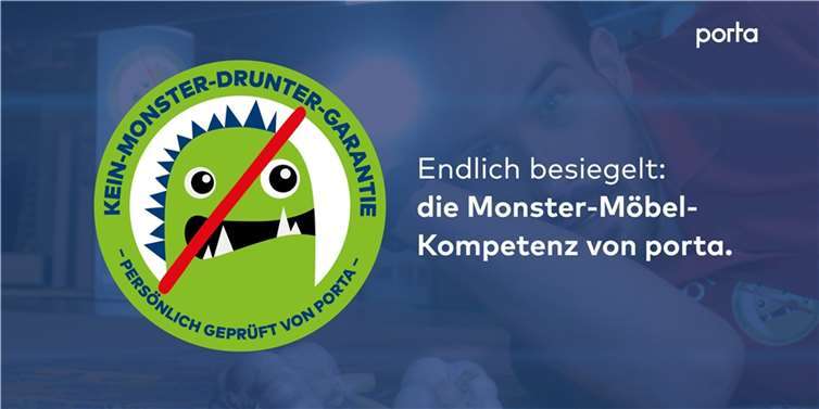 Das Einrichtungsunternehmen porta hat das weltweit erste „Kein-Monster-Drunter“-Siegel vorgestellt.Foto: privat
