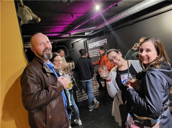 Das Ende der Führung fand im Zwickelkeller bei frischgezapftem Zwickelbier statt.