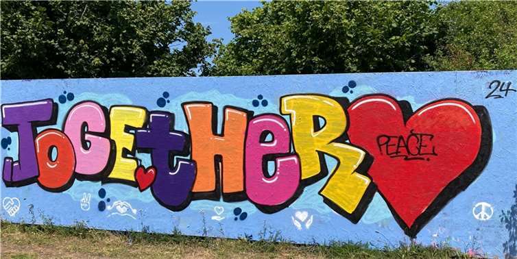 Das Endergebnis des dreitätigen Graffiti-Workshops konnte sich sehen lassen.  Foto: Gemeinde Wachtberg/hw