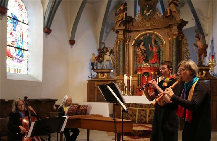 Das Ensemble „Flautissima“ begeisterte mit barocken Tönen. -StF-