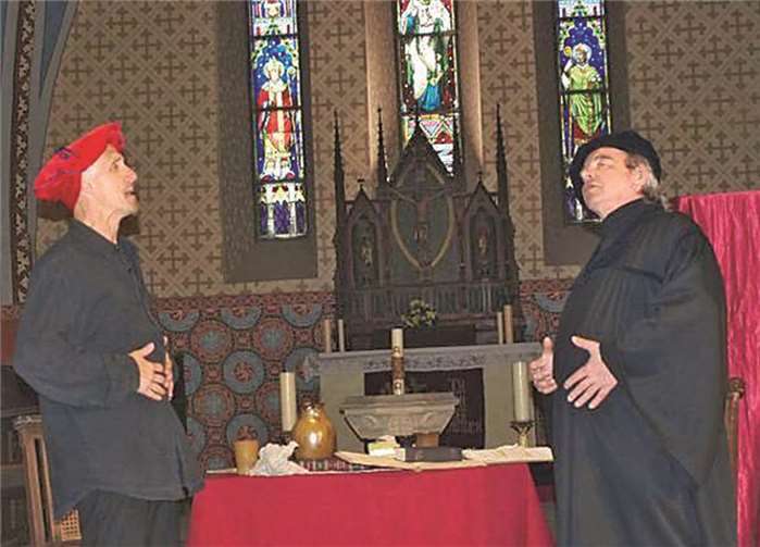 Das Ensemble Kolorit mit „Mensch Luther“. Privat