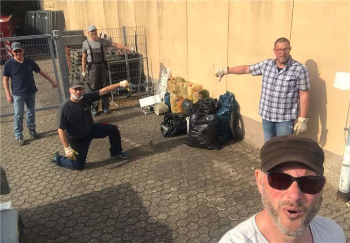 Das Ergebnis der Müllsammelaktion. Fotos: privat