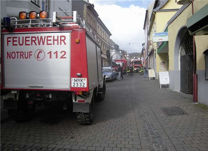 Das Feuer in der Bachstraße wurde schnell gelöscht. Feuerwehr Bendorf