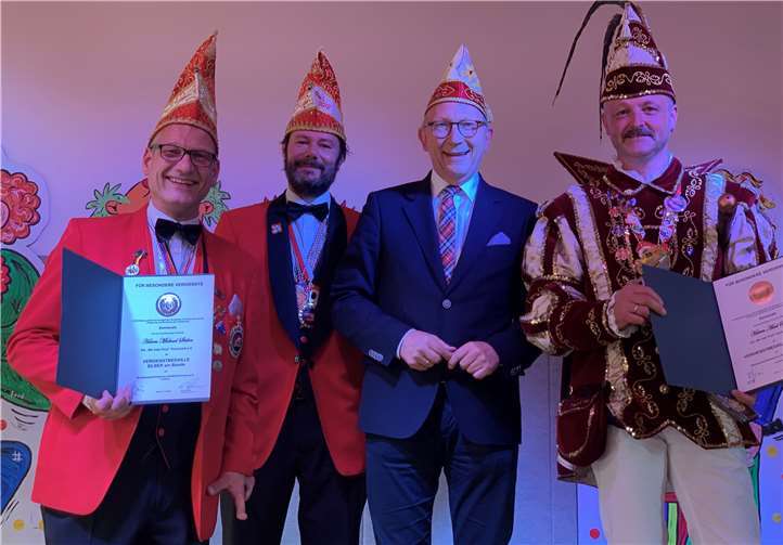 Das Foto zeigt (v. l.): Michael Stüber, Präsident Oliver Meier-Ronfeld, Erwin Rüddel und Axel Buhr.Foto: privat