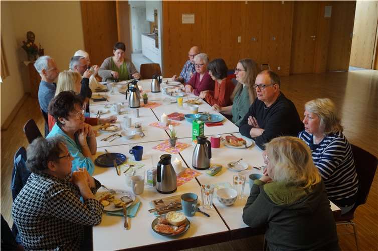Das Frühstück war gut besucht.