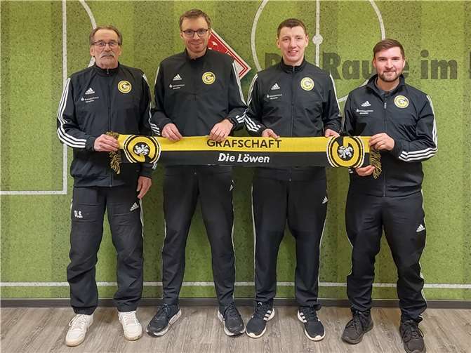 Das GSG-Trainerquartett mit (v.l.n.r.) Dieter Schäfer (Damen), Bernhard Thun (Herren 1), Martin Thelen (Herren 3) und Christian Wagner (Herren 2). Foto: privat