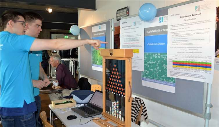 Das Galtonbrett zeigt statistische Wahrscheinlichkeiten.