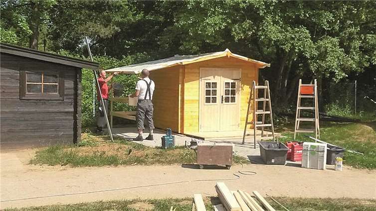 Das Gartenhaus wurde fachgerecht aufgebaut. privat