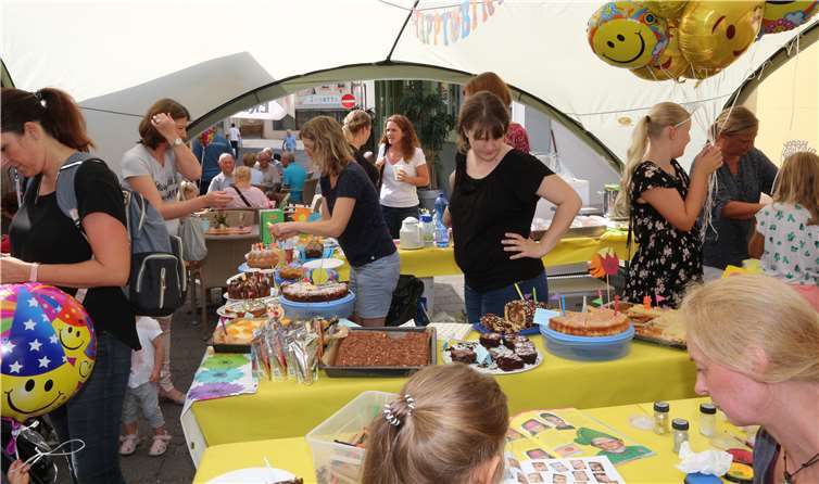 Das Geburtstagsbuffet des Fördervereins der Kita.