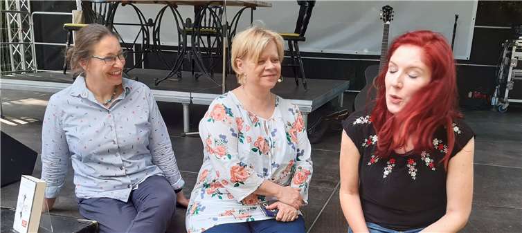 Das Gespräch zwischen Engeland, Archan und Merchant bot spannende Einblicke in die Welt der Schriftsteller.. Fotos: privat