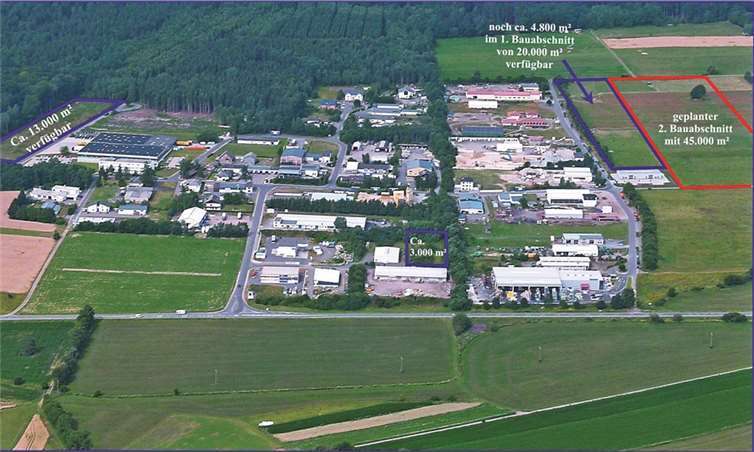 Das Gewerbegebiet „Kempenich/Spessart“ ist eine attraktive Lage für gewerbliche Ansiedlungen. Erweiterungsflächen sind geplant. WK