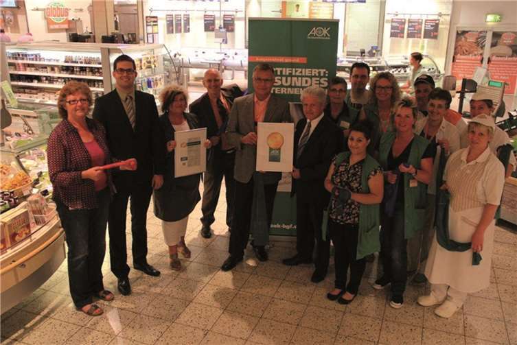 Das Globus SB-Warenhaus in Zell erhielt vom TÜV das Zertifikat „Gesunder Betrieb.“privat