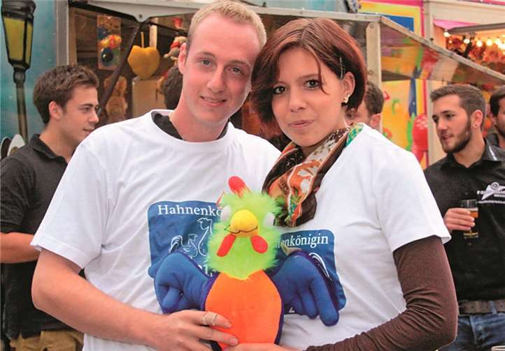 Das Hahnenkönigspaar Michael Peffer und seine Königin Jenny Landen.