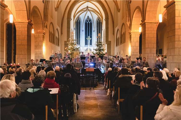 Das Heeresmusikkorps Koblenz sorgte für adventliche Stimmung. Fotos: Bundeswehr/Anna Derr