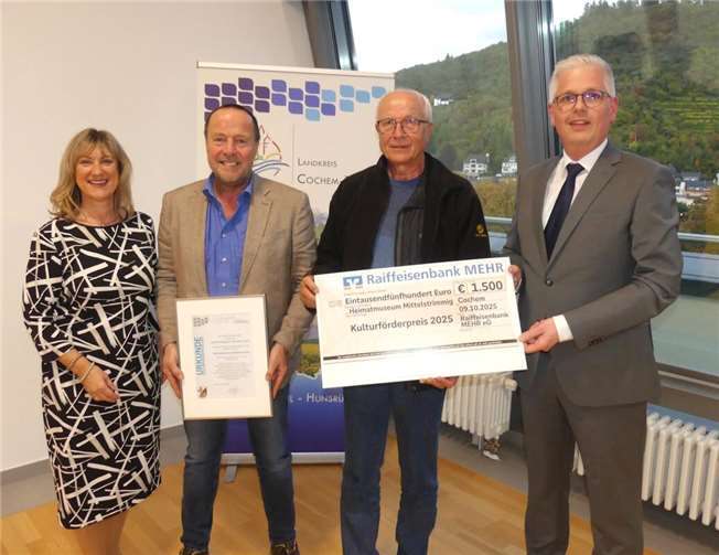 Landkreis Cochem-Zell ehrt seine Kulturschaffenden Das Heimat- und Kulturmuseum Mittelstrimmig wurde mit dem einem Kulturförderpreis ausgezeichnet.
