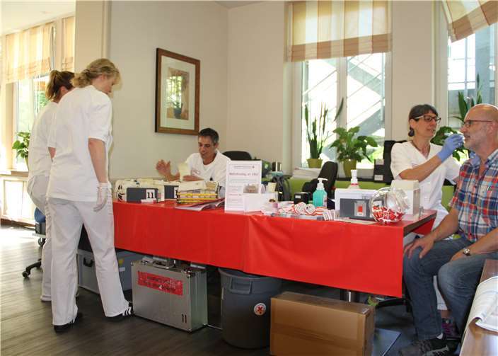Das Helfer Team Blutspendedienst West aus Bad Kreuznach.