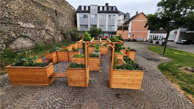 Das Hochbeetlabyrinth.