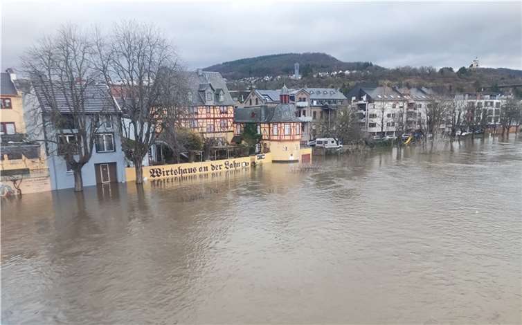 Das Hochwasser in Lahnstein. Foto: Jochen Sachsenhauser