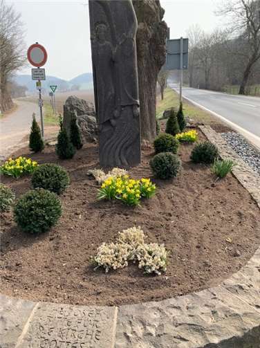Das Josefsbildchen hat sich pünktlich zum Frühling herausgeputzt. Foto: privat