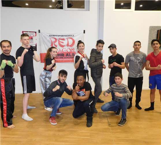 Das Kickbox-Training im Big House stieß auf großes Interesse .privat