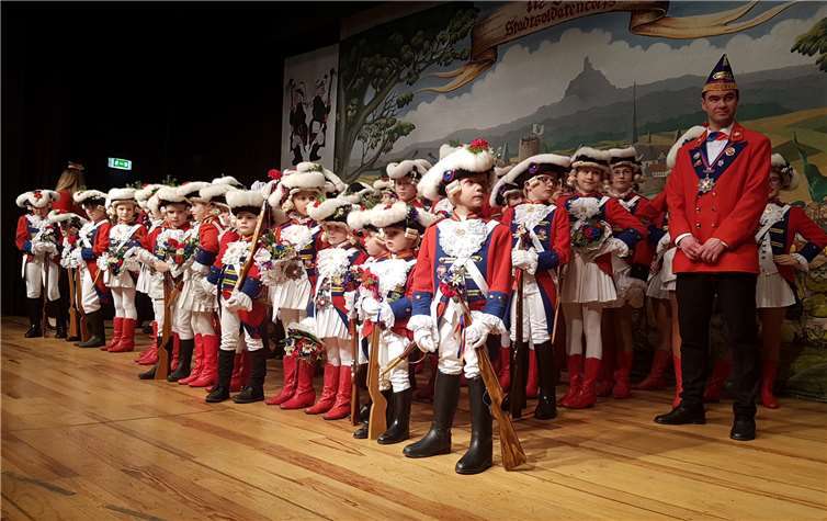 Das Kindercorps der Beuler Stadtsoldaten war ebenfalls zu Gast.