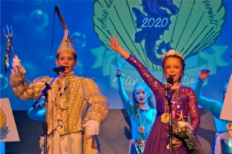 Das Kinderprinzenpaar Prinz Felix I. und Prinzessin Emilia I. aus der geheimen Unterwasserwelt.