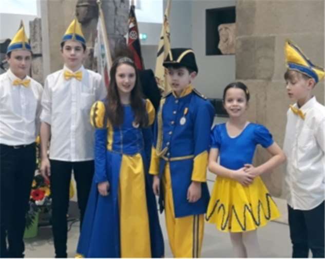 Das Kinderprinzenpaar des EPCV beim Empfang des RKK. privat