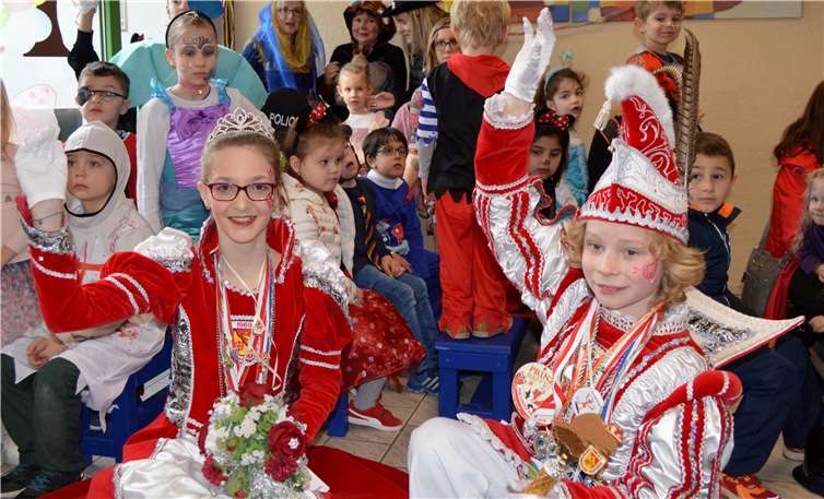 Das Kinderprinzenpaar sorgte für gute Laune.