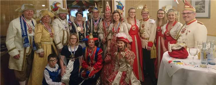 Das Klieburger Prinzenpaar und das Bad Breisiger Prinzenpaar hatte viel Spaß beim Empfang der KG. Foto: KG Bad Breisig