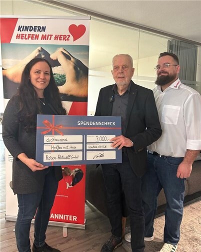 Das Koblenzer Reiseunternehmen Reisen Aktuell spendete 3.000 Euro aus ihrer Weihnachtsspendenaktion 2025 an Helfen mit Herz.