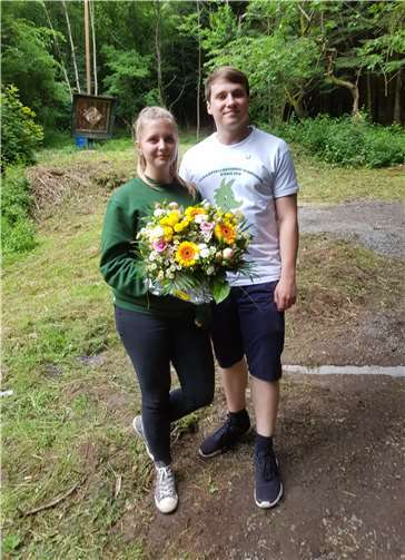 Das Königspaar des JGV Scheuren: Saskia Corvinus und Tobias Gebauer. privat