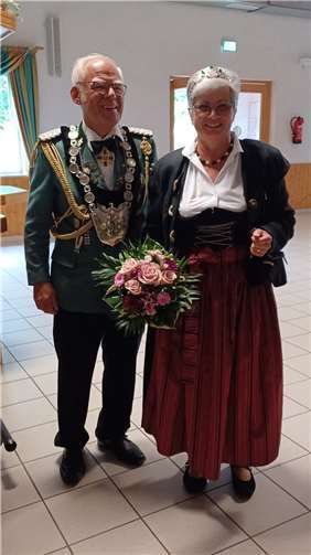 Das Königspaar wurde in Obermendig aufs Herzlichste willkommen geheißen.