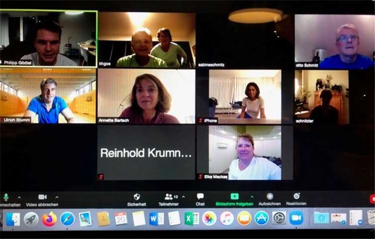 Das Konditionstraining für Erwachsene findet via Zoom statt.Foto: privat