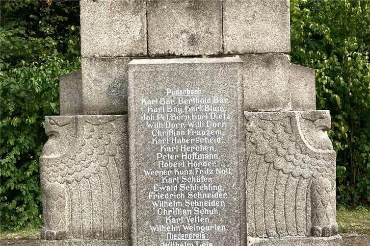 Das Kriegerdenkmal in Puderbach 