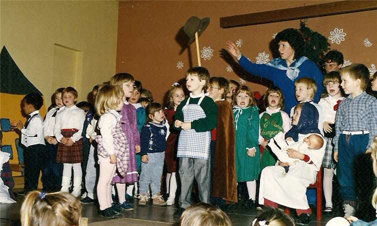 Das Krippenspiel im Kindergarten. Privat