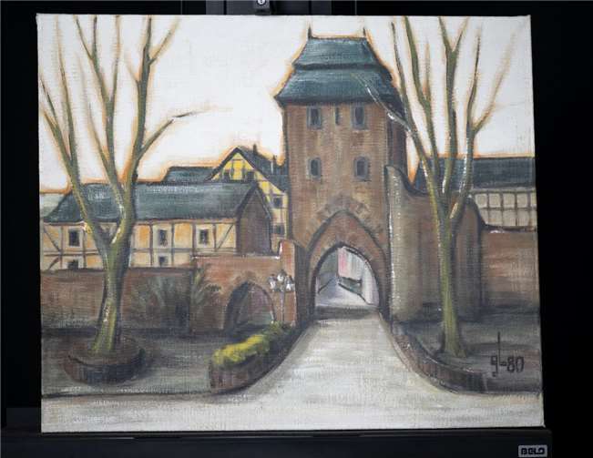 Das Kunstwerk „Niedertor“ (1980) von Maler Gerd Lehnen.  Foto: privat