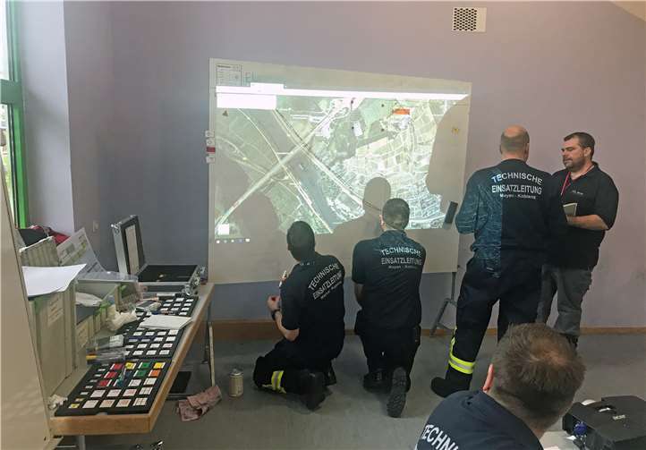 Das Lagezentrum der Technischen Einsatzleitung. Foto: privat