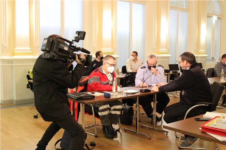 Das Lagezentrum war im Rathaus untergebracht.