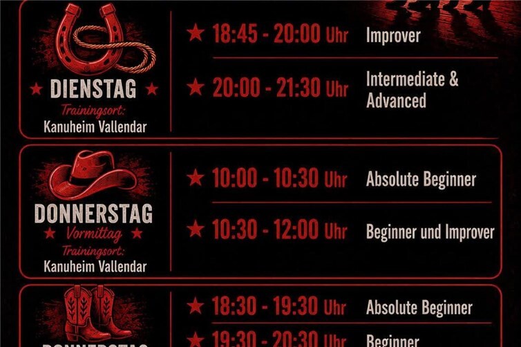Das LineDance Angebot beim AC Mallendar