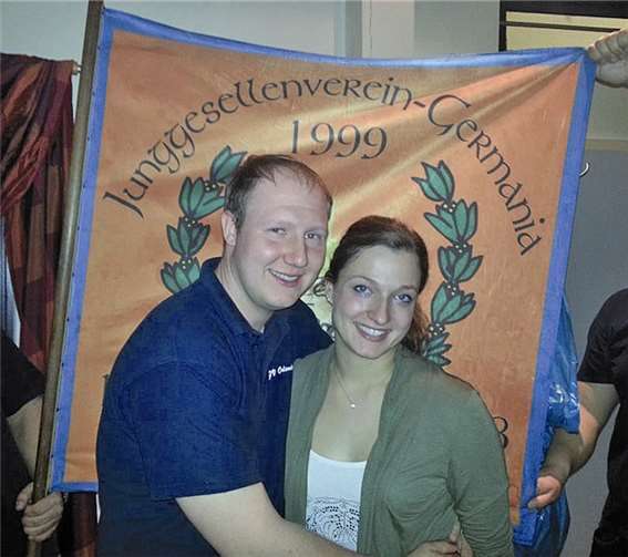 Das Maikönigspaar 2013: Matthias Pingen und Rebecca Fischer.privat