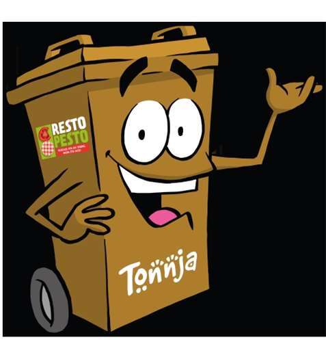 Das Maskottchen Tonnja begleitet die Aktion Resto Pesto der Kreisverwaltung Neuwied