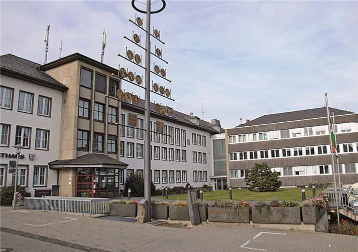 Das Mayener Rathaus. Stadt Mayen