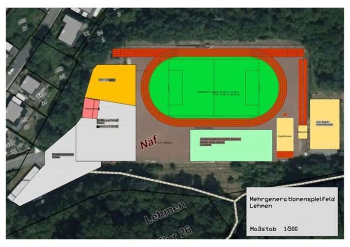 Das Mehrgenerationenspielfeld. Quelle: TSV Moselfeuer Lehmen