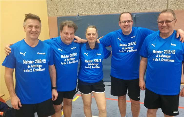 Das Meister-Team (von links): Christoph Wirz, Kai-Uwe Thormann, Claudia Ströher, Martin Steffels und Guido van Gonnissen.Foto: privat