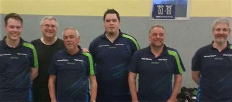 Das Meisterteam der 7. Mannschaft (v.l.) Simon Münster. Yann L’Hermitte, Reinhold Münch, Benedikt Fabritius, Ralf Münch, Werner Braun.Privat