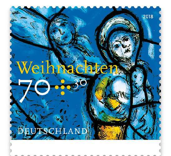 Das Motiv der neuen Weihnachtsmarken.Bundesarbeitsgemeinschaft der Freien Wohlfahrtspflege