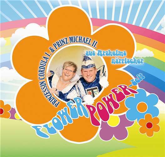 Das Motto des amtierenden Prinzenpaares lautet: „Flower-Power grandios - in Arzheim sind die Hippies los!“  privat