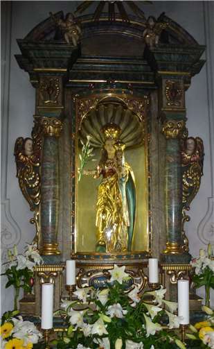 Das Objekt der Begierde: das Gnadenbild „Unserer Lieben Frau mit der Lilie, der Königin des Friedens“ in Barweiler.Foto: privat