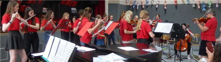 Das Orchester des Gymnasiums Calvarienberg.Fotos: RU