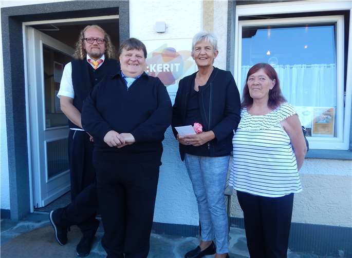 Das Orga-Team von :Kerit bei der Eröffnung im September 2019. (v. links: Arl-Peter Gerigk, Josef Pratzner, Marion Eisler, Minna Bildhoff). Foto: privat